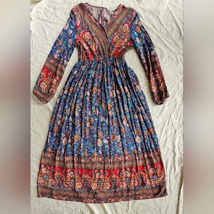 Colorful Bohemian Print Dress